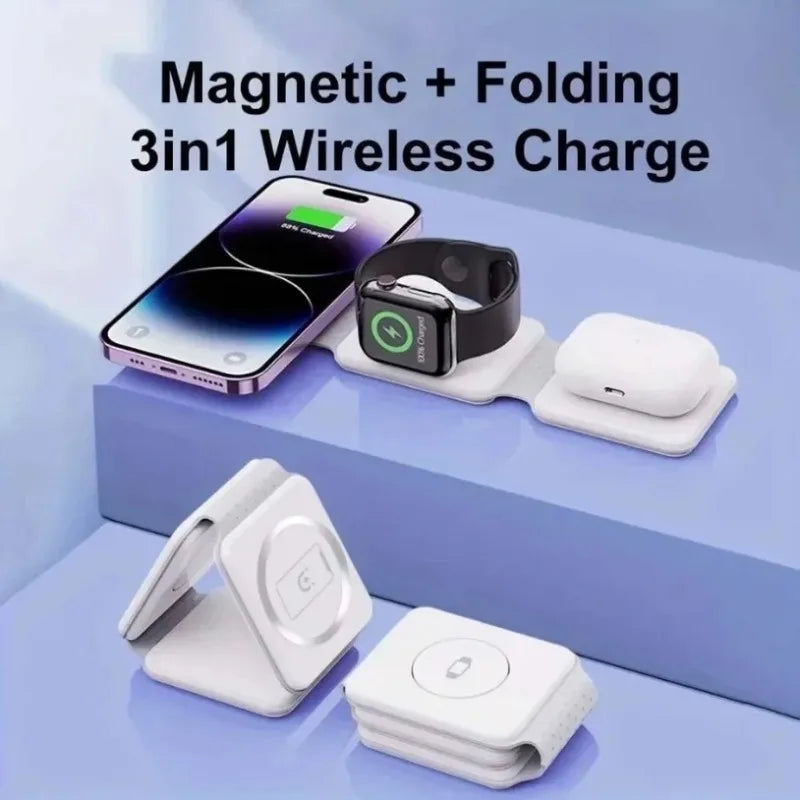 3-in-1 Foldable Wireless Magnetic Charger